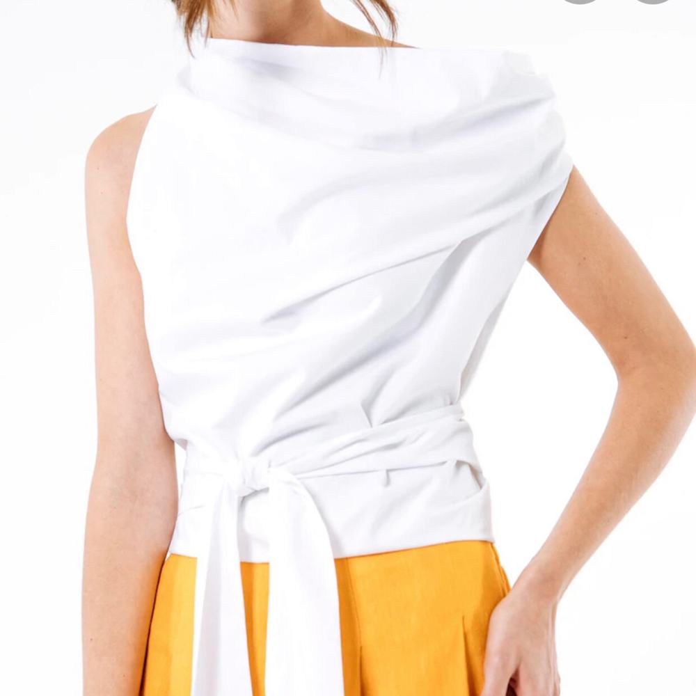 NWT Recreo White Poplin Hailey Top